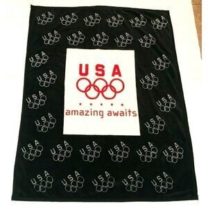 Northwest Fleece Olympic Stadium Throw Blanket Rings USA Amazing Awaits